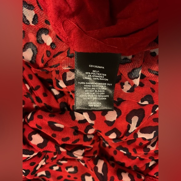 ✨⚡️💥Sanctuary Emma Cheetah Print Wrap Dress Red Xs - Picture 11 of 14